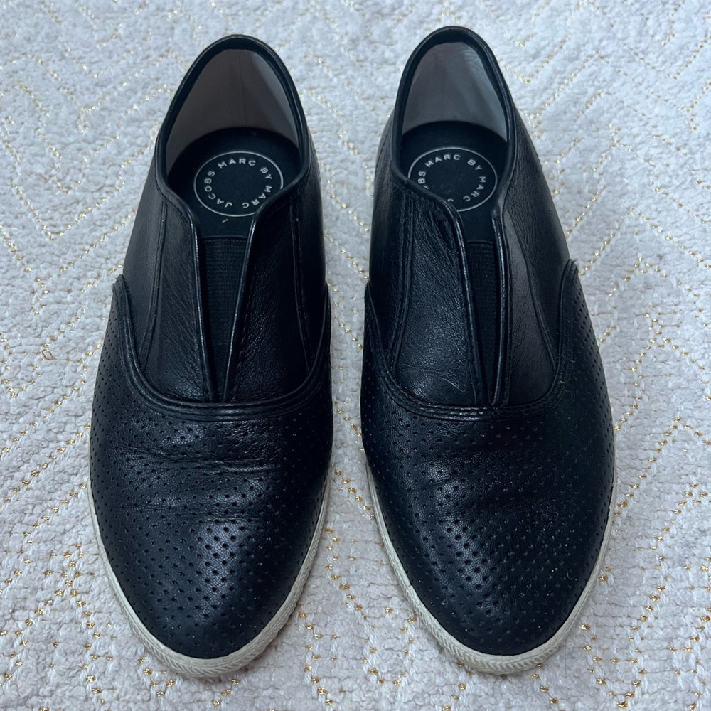 Marc Jacobs Black Leather Sneakers